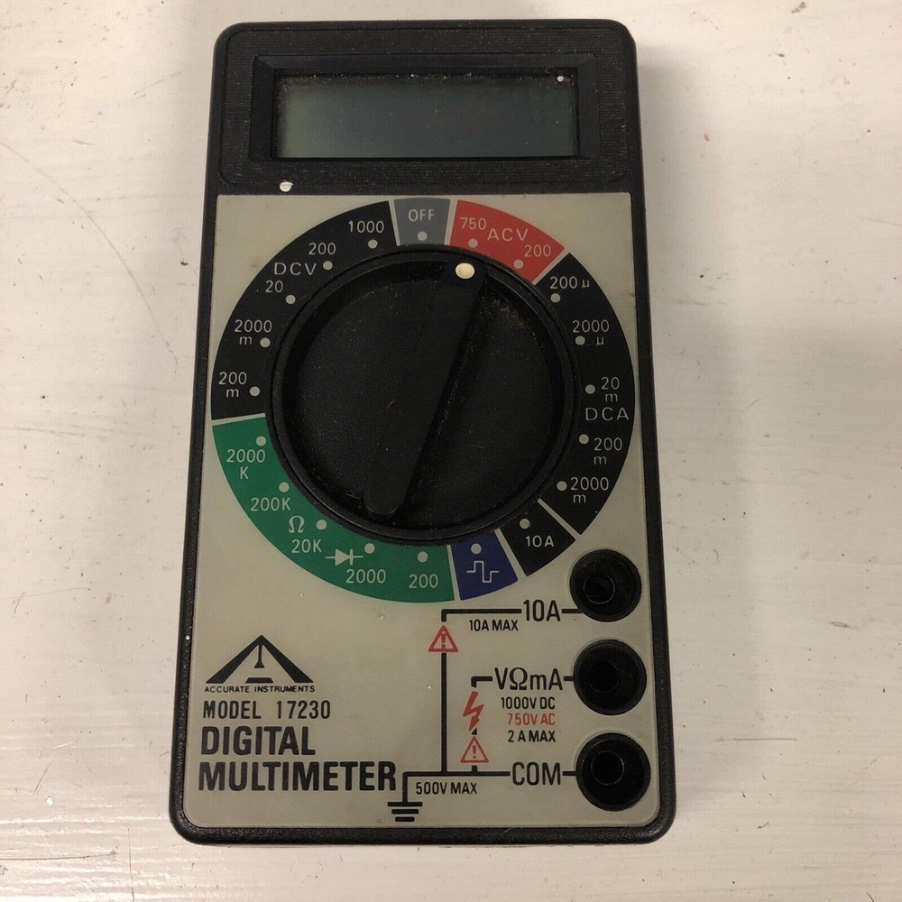 Digital Multimeter Tester For AC, DC, OHMS 17230 Untested